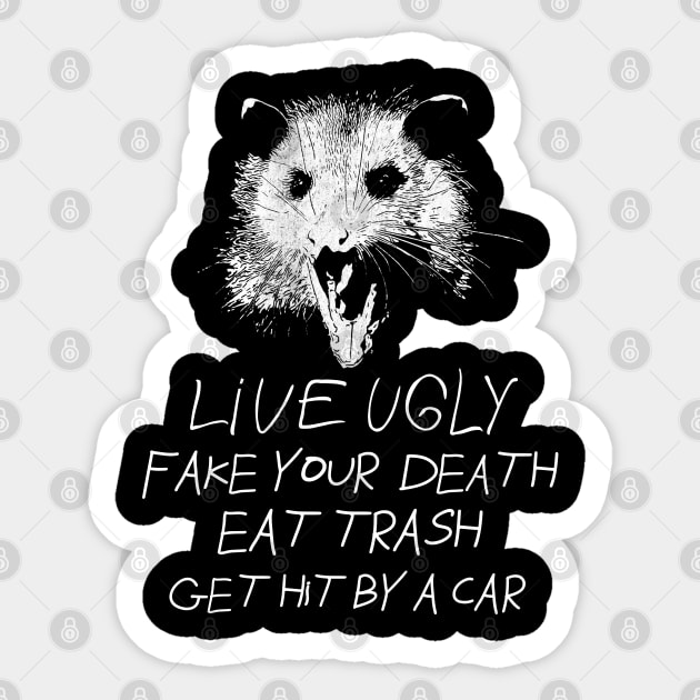 QUOTES OPOSSUM Sticker by resjtee